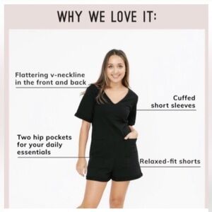 Smash + Tess Aria Shorty Romper, black, 2XL